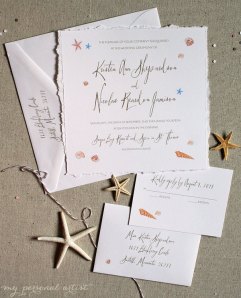 beach wedding cards